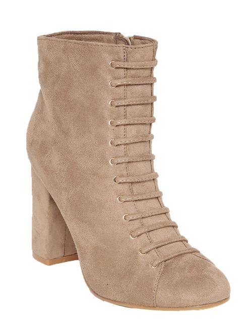 beige suede ankle boot - 14485716 - Very Small Image - 1
