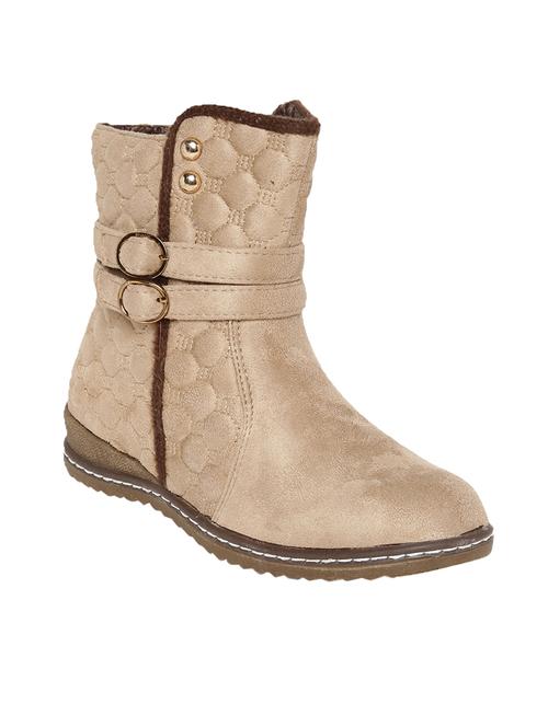 Beige Suede Ankle Boot - 14485761 - Very Small Image - 1