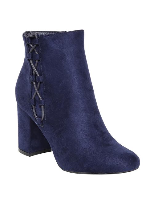 navy suede ankle boot - 14485789 - Very Small Image - 1