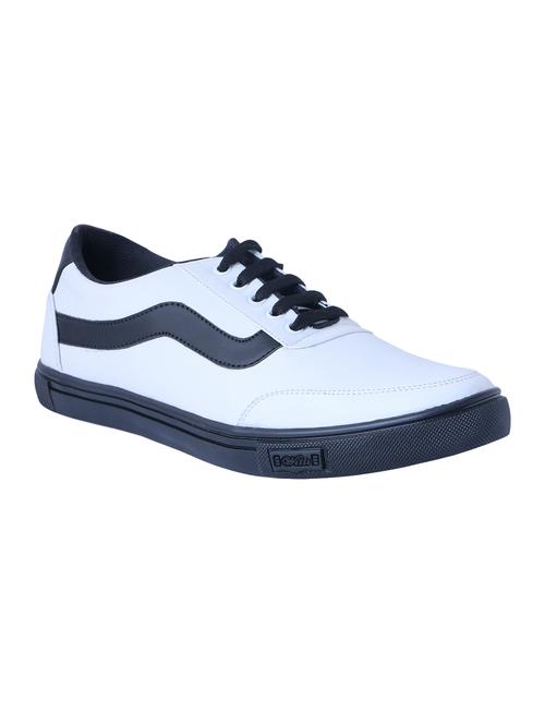White Leatherette Sneaker - 14486514 - Very Small Image - 1