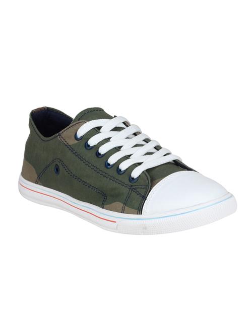 green canvas lace up sneaker - 14487591 - Very Small Image - 1