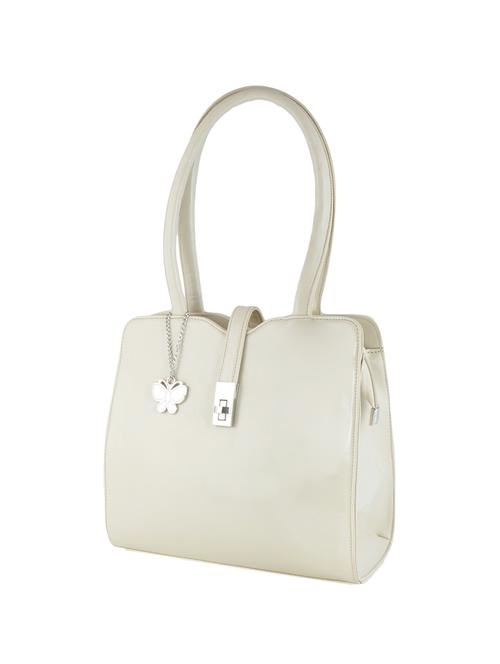 cream leatherette regular handbag - 14488274 - Very Small Image - 1