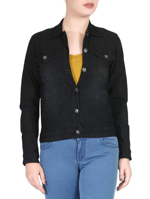 stone washed denim jacket  - 14488453 - Very Small Image - 1