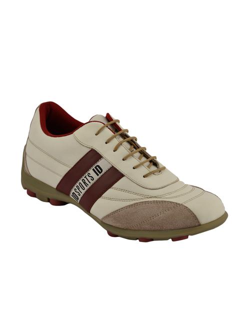 beige leather lace up shoes - 14489074 - Very Small Image - 1