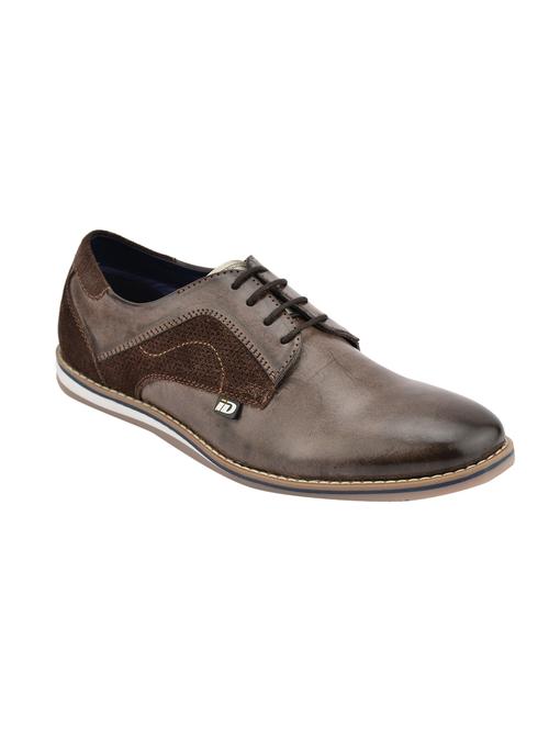 brown leather lace up shoes - 14489107 - Very Small Image - 1