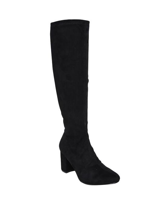 black suede knee length boot - 14491501 - Very Small Image - 1