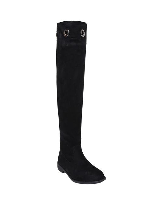 black suede knee length boot - 14491511 - Very Small Image - 1