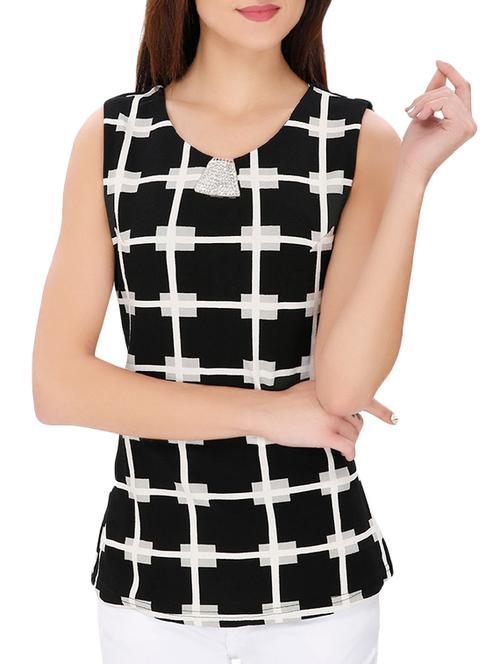 black printed top - 14493035 - Very Small Image - 1