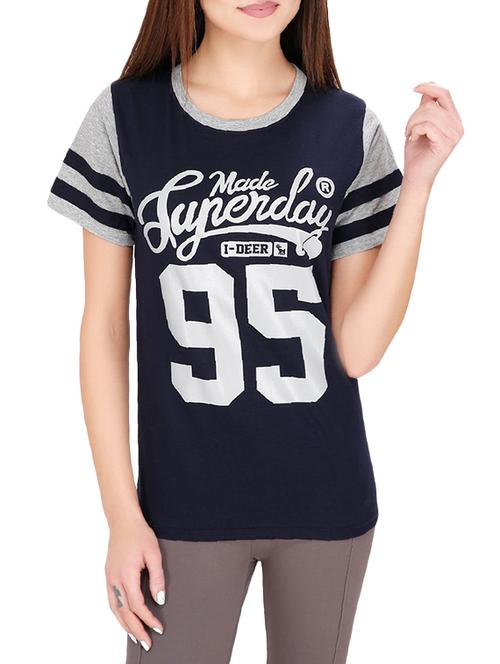 navy blue varsity tee - 14493052 - Very Small Image - 1