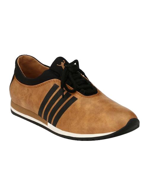 brown leatherette lace up shoe - 14493691 - Very Small Image - 1