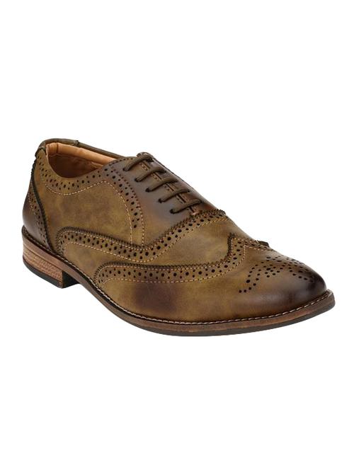 brown leatherette formal brouge - 14493699 - Very Small Image - 1
