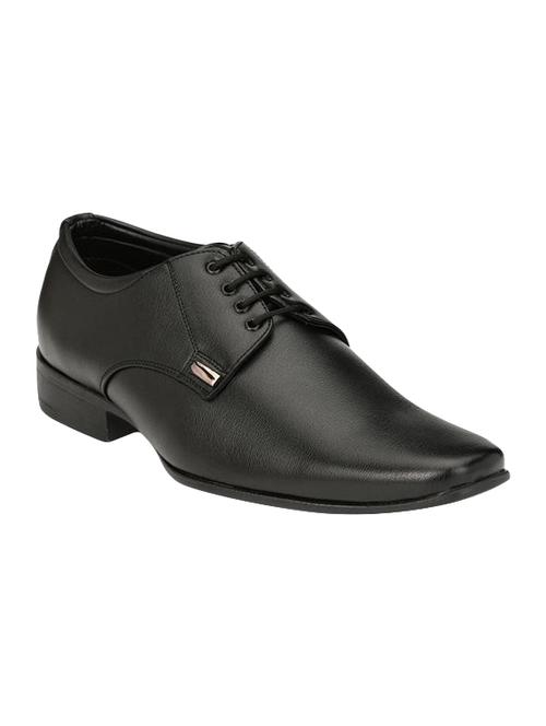 black leatherette formal derby - 14493705 - Very Small Image - 1