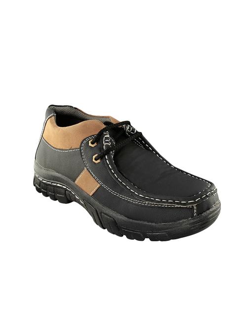 black leatherette lace up boot - 14494501 - Very Small Image - 1