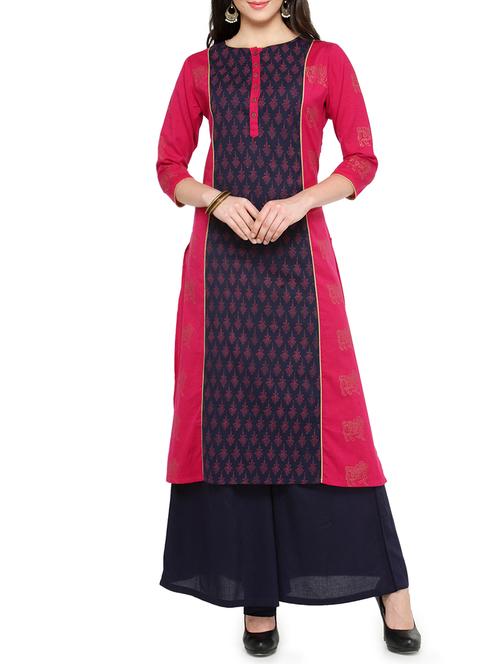 women's straight kurta - 14495467 - Very Small Image - 1