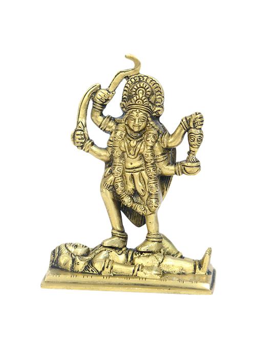 brass statue of goddess maha kalika devi handicrafts product - 14496423 - Very Small Image - 1