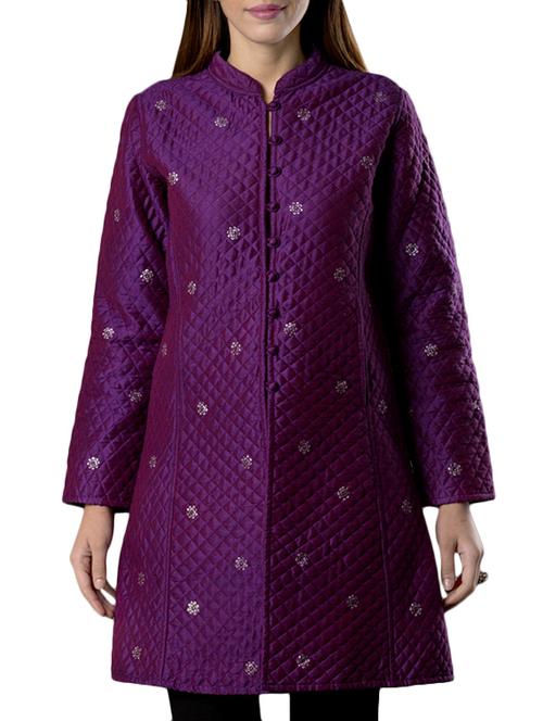pink lemon purple silk blend quilted & padded jacket - 14496984 - Very Small Image - 1