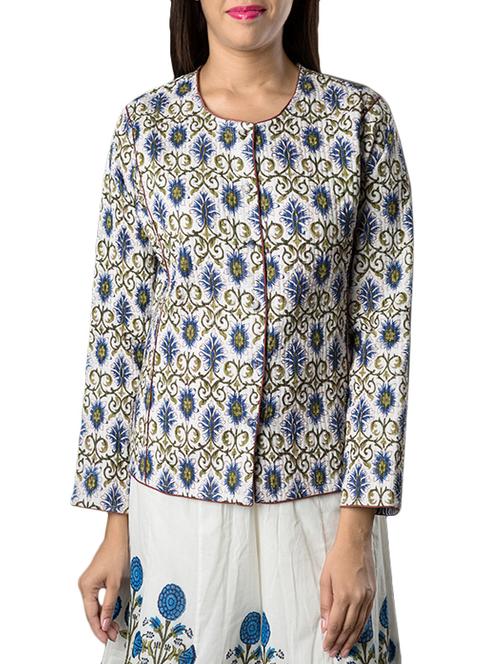 pink lemon multi colored cotton quilted jacket - 14497015 - Very Small Image - 1