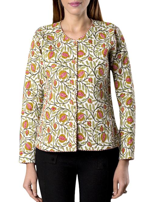 pink lemon multi colored cotton quilted jacket - 14497017 - Very Small Image - 1