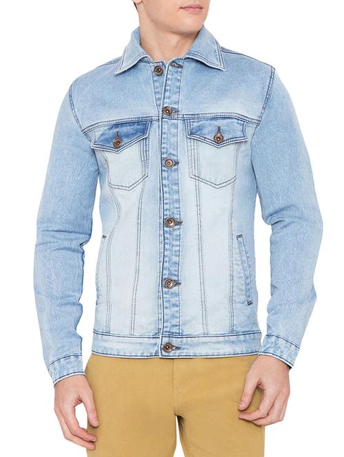 light blue denim casual jacket - 14497372 - Very Small Image - 1