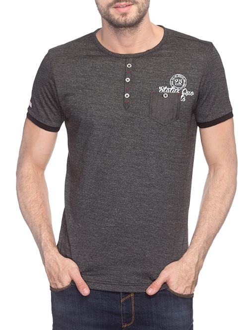 black cotton pocket  t-shirt - 14498126 - Very Small Image - 1