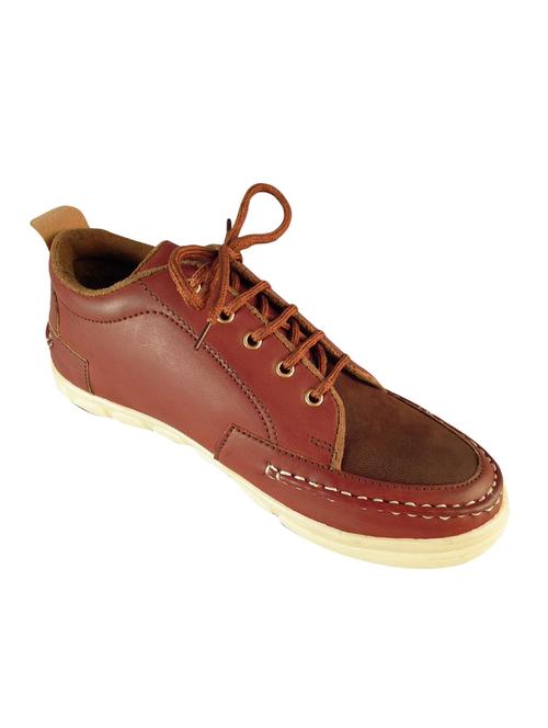 Brown Leatherette Lace Up Shoe - 14499305 - Very Small Image - 1