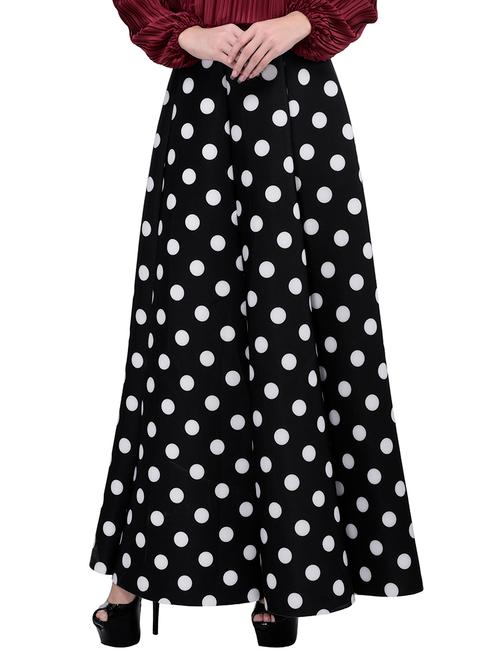 black printed flared skirt - 14500978 - Very Small Image - 1