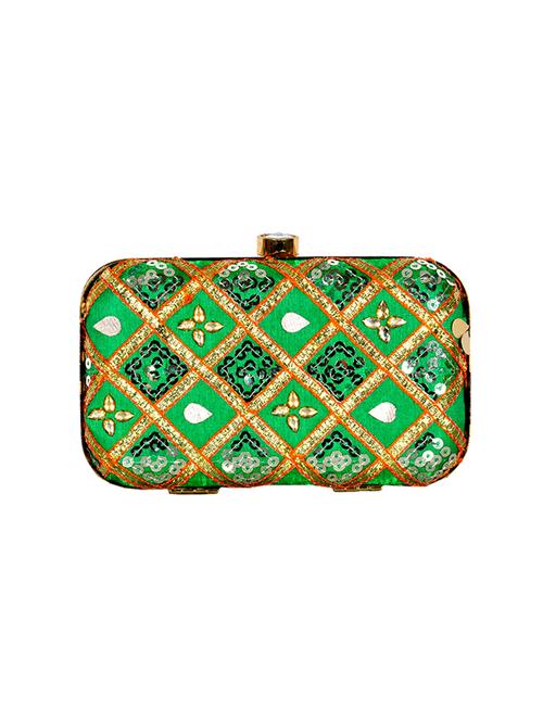 green polyester box clutch - 14503980 - Very Small Image - 1