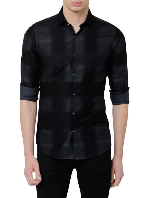 black cotton casual shirt - 14505583 - Very Small Image - 1