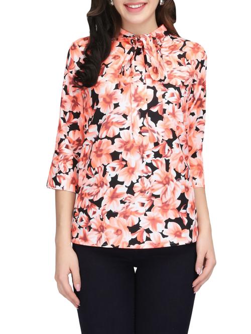 women's straight tie-up neck top - 14506293 - Very Small Image - 1