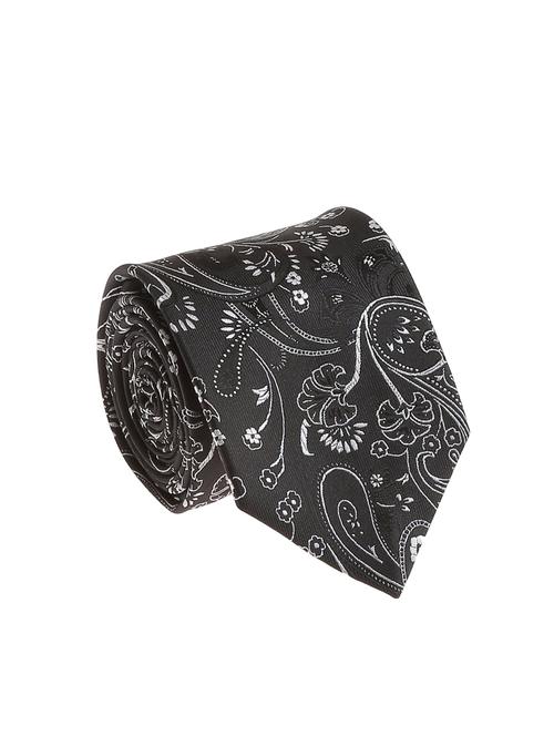 black micro silk fabric tie with cuff link and pocket square - 14506786 - Very Small Image - 1