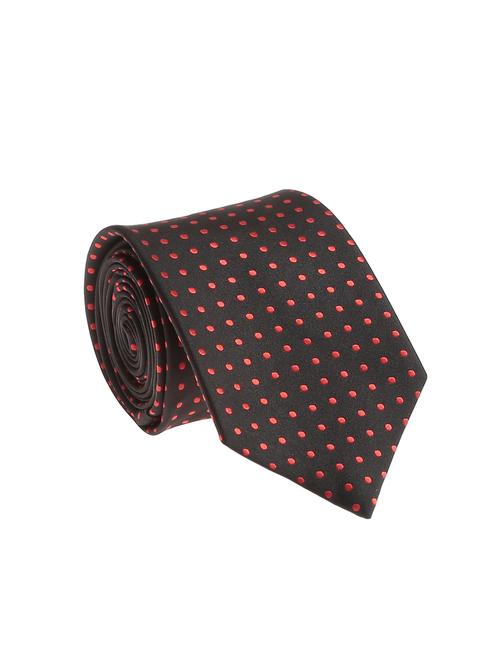 black micro silk fabric tie with cuff link and pocket square - 14506805 - Very Small Image - 1