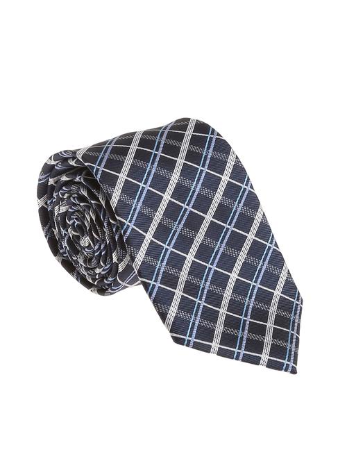 navy blue micro silk fabric tie with cuff link and pocket square - 14506824 - Very Small Image - 1