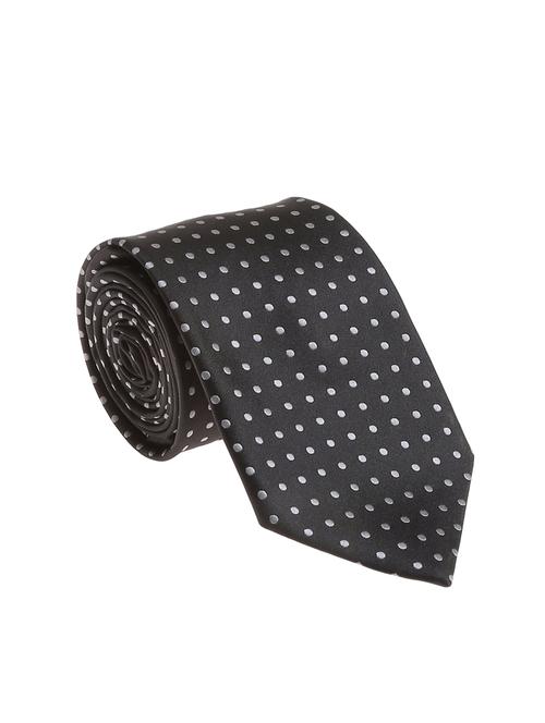 black micro silk fabric tie with cuff link and pocket square - 14506852 - Very Small Image - 1
