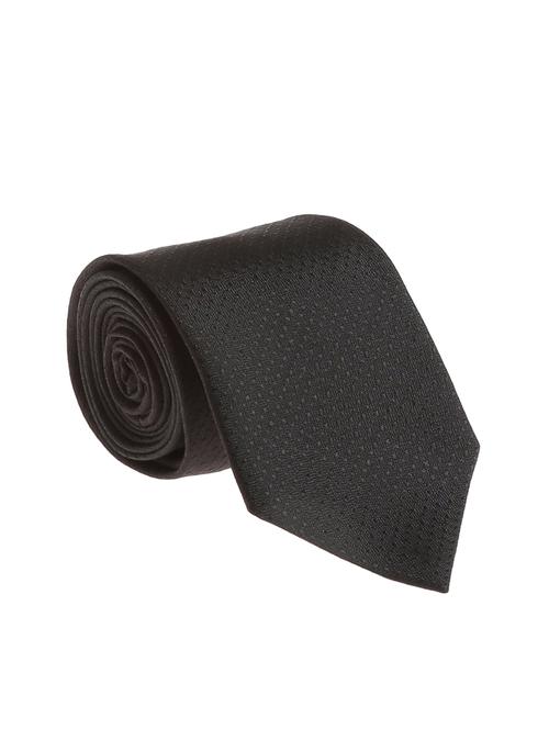black micro silk fabric tie with cuff link and pocket square - 14506858 - Very Small Image - 1