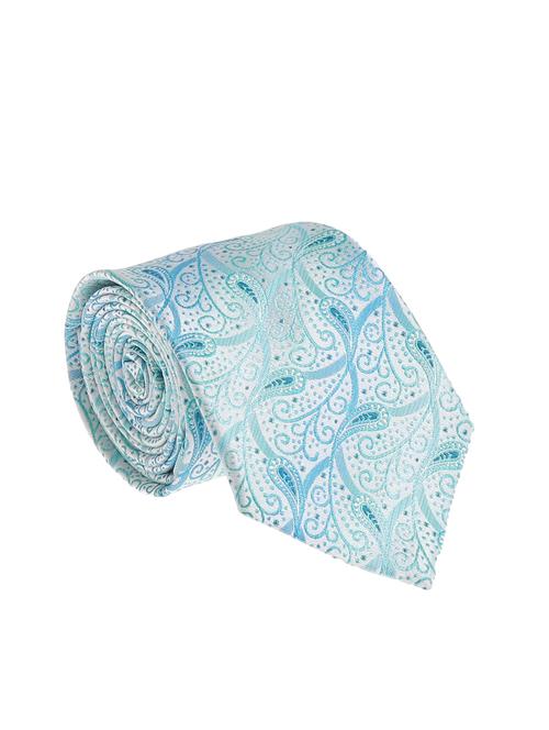 blue micro silk fabric tie with cuff link and pocket square - 14506860 - Very Small Image - 1