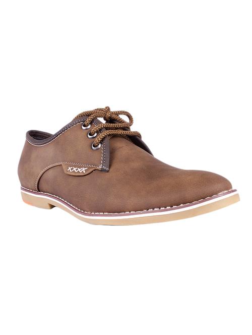 Brown Leatherette Lace Up Shoe - 14511060 - Very Small Image - 1