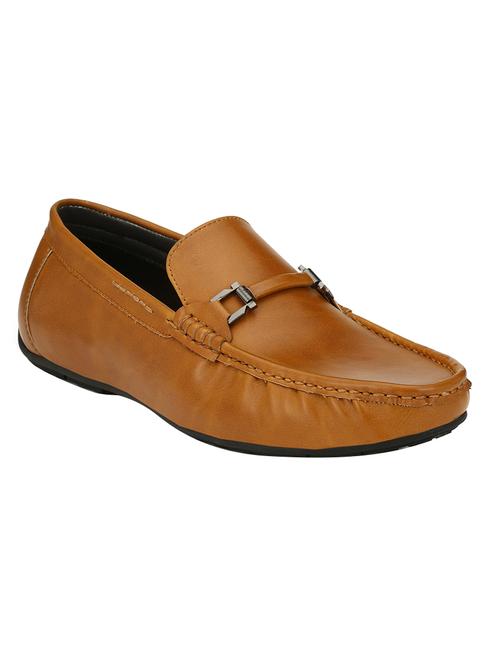 tan leatherette slip on loafer - 14513179 - Very Small Image - 1
