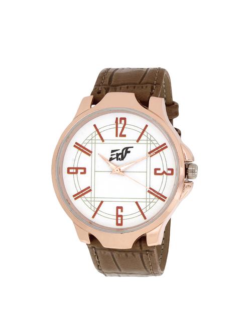 enf brown round dial analog watch - 14513736 - Very Small Image - 1