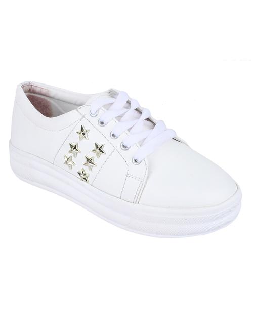 white resin laceup sneakers - 14514759 - Very Small Image - 1