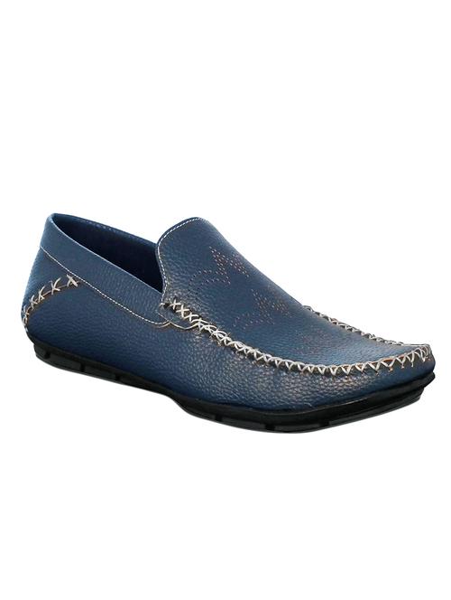 blue leatherette slip on loafer - 14515047 - Very Small Image - 1