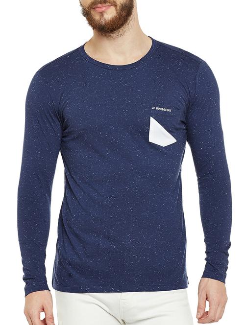 blue cotton pocket tees tshirt - 14515495 - Very Small Image - 1