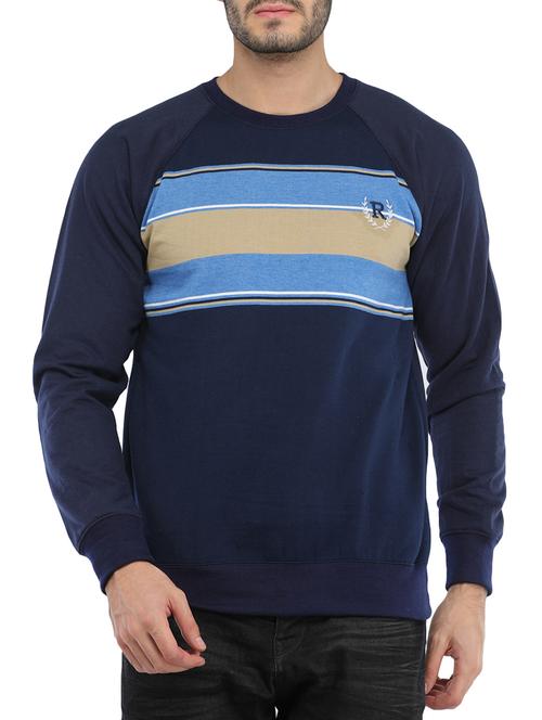 navy blue cotton sweatshirt - 14515604 - Very Small Image - 1