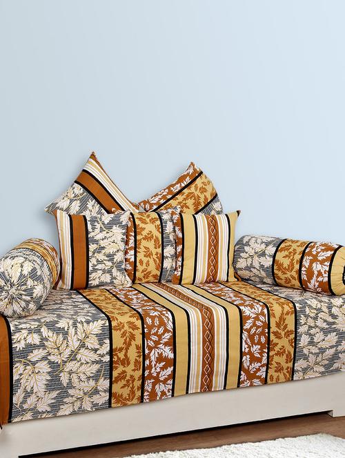 cotton printed 8 pieces diwan set - 14515862 - Very Small Image - 1