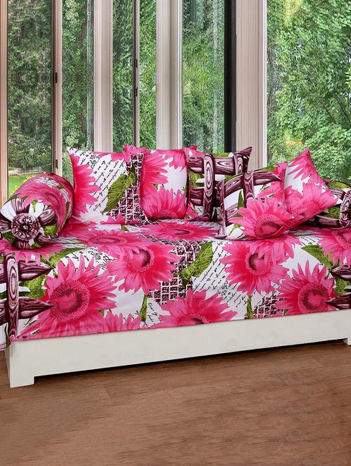 cotton printed 6 pieces diwan set - 14515867 - Very Small Image - 1