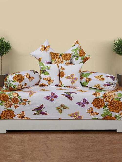 cotton printed 6 pieces diwan set - 14515870 - Very Small Image - 1