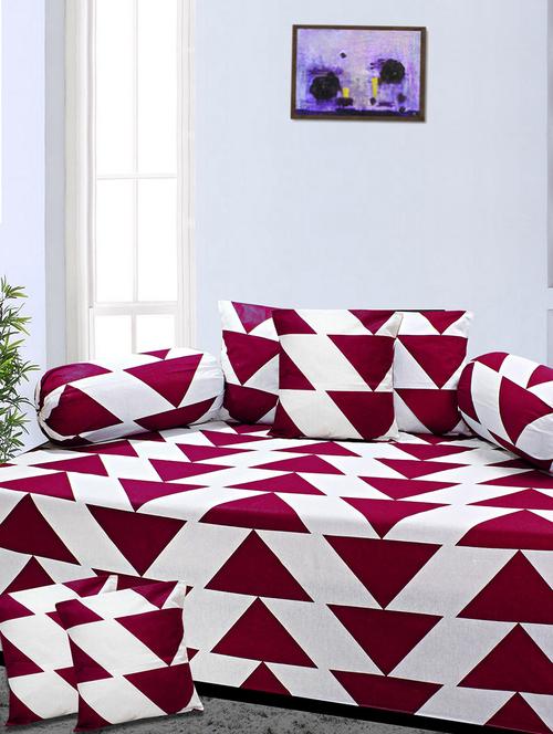 cotton printed 8 pieces diwan set - 14515886 - Very Small Image - 1