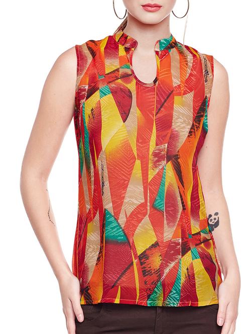 red printed top - 14516351 - Very Small Image - 1