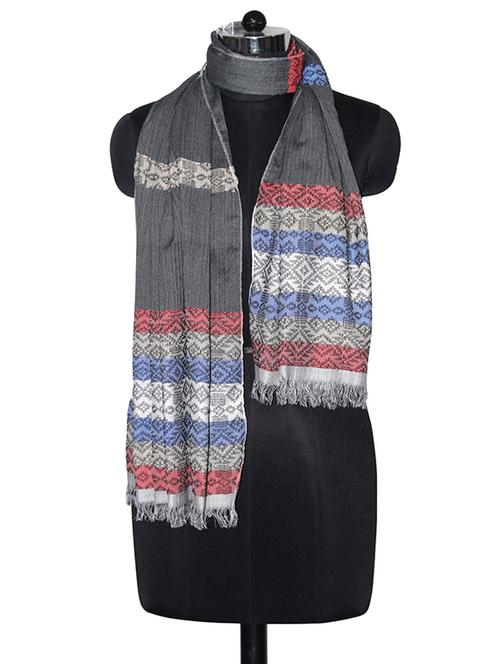 Grey Viscose Stole - 14518297 - Very Small Image - 1