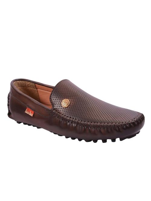 brown leatherette slip on loafer - 14518854 - Very Small Image - 1