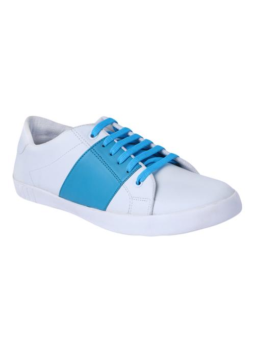 white leatherette lace up sneaker - 14520083 - Very Small Image - 1